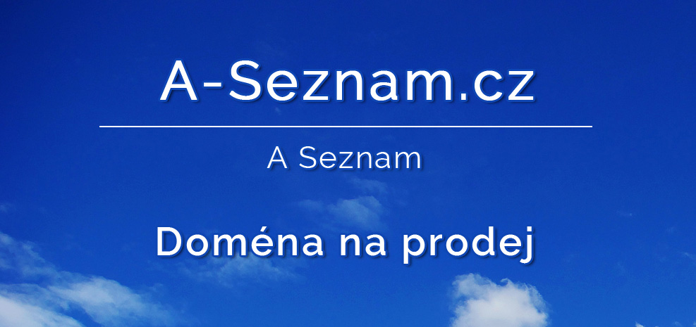 A-Seznam.cz - A Seznam - doména na prodej